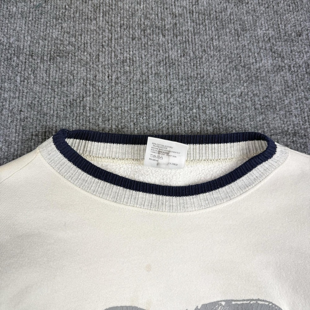 Vintage Tultex Sweatshirt Mens XL White Alaska Orca Whale Graphic Made USA 90s - Picture 5 of 11